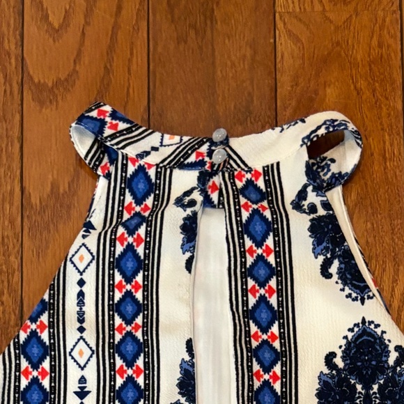 Baroque Print High Neck Racerback Dress - Picture 4 of 4